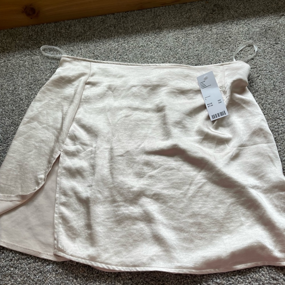 satin mini skirt
